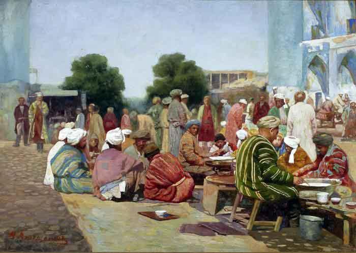 Vasily Vereshchagin Bazaar oil painting picture